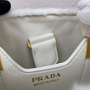 Prada 1BA373 Prada Panier shearling mini-bag White - Default Title - View 9