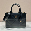 Prada 1BA379 Small leather Prada Symbole bag with topstitching Black - Default Title - View 1