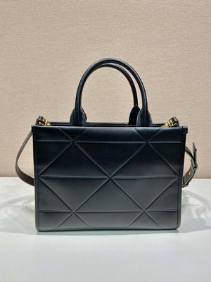 Prada 1BA379 Small leather Prada Symbole bag with topstitching Black - Default Title - View 4