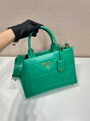 Prada 1BA379 Small leather Prada Symbole bag with topstitching Green - Default Title - View 3