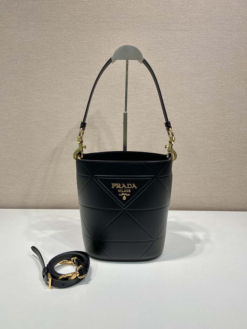 Prada 1BA380 Small Saffiano Leather Prada Bucket Bag - Default Title - View 1