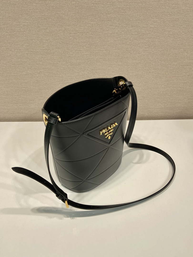 Prada 1BA380 Small Saffiano Leather Prada Bucket Bag - Default Title - View 4