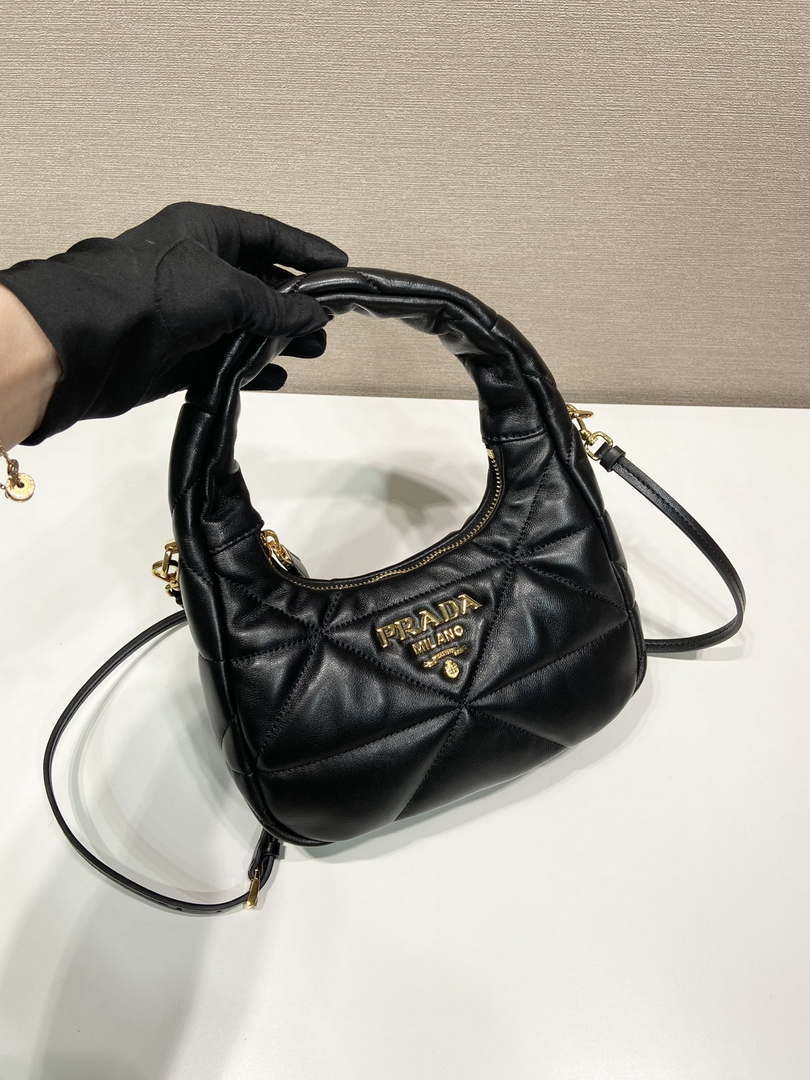 Prada 1BA384 Nappa-leather mini bag with topstitching - Default Title - View 2
