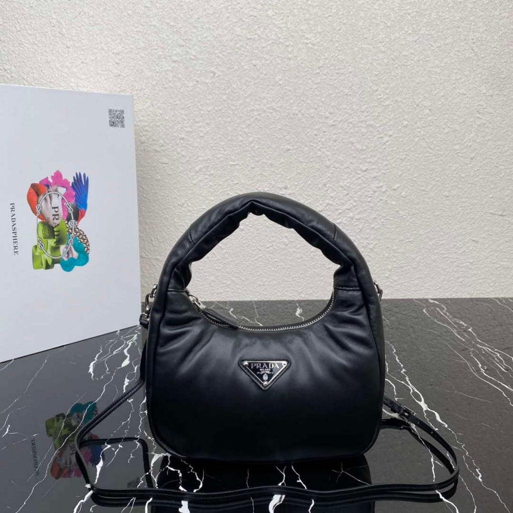 Prada 1BA384 Prada Soft Padded Nappa Leather Mini Bag Black