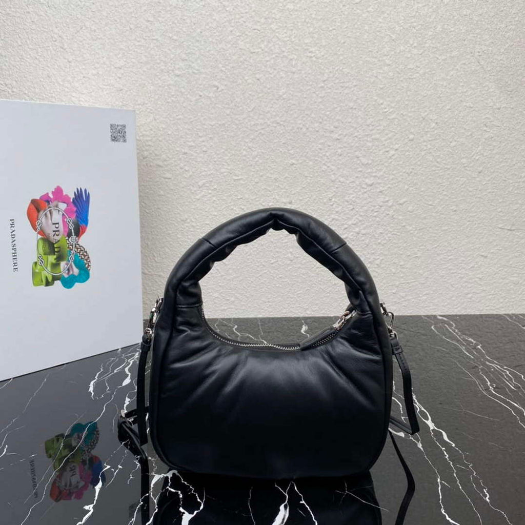 Prada 1BA384 Prada Soft Padded Nappa Leather Mini Bag Black