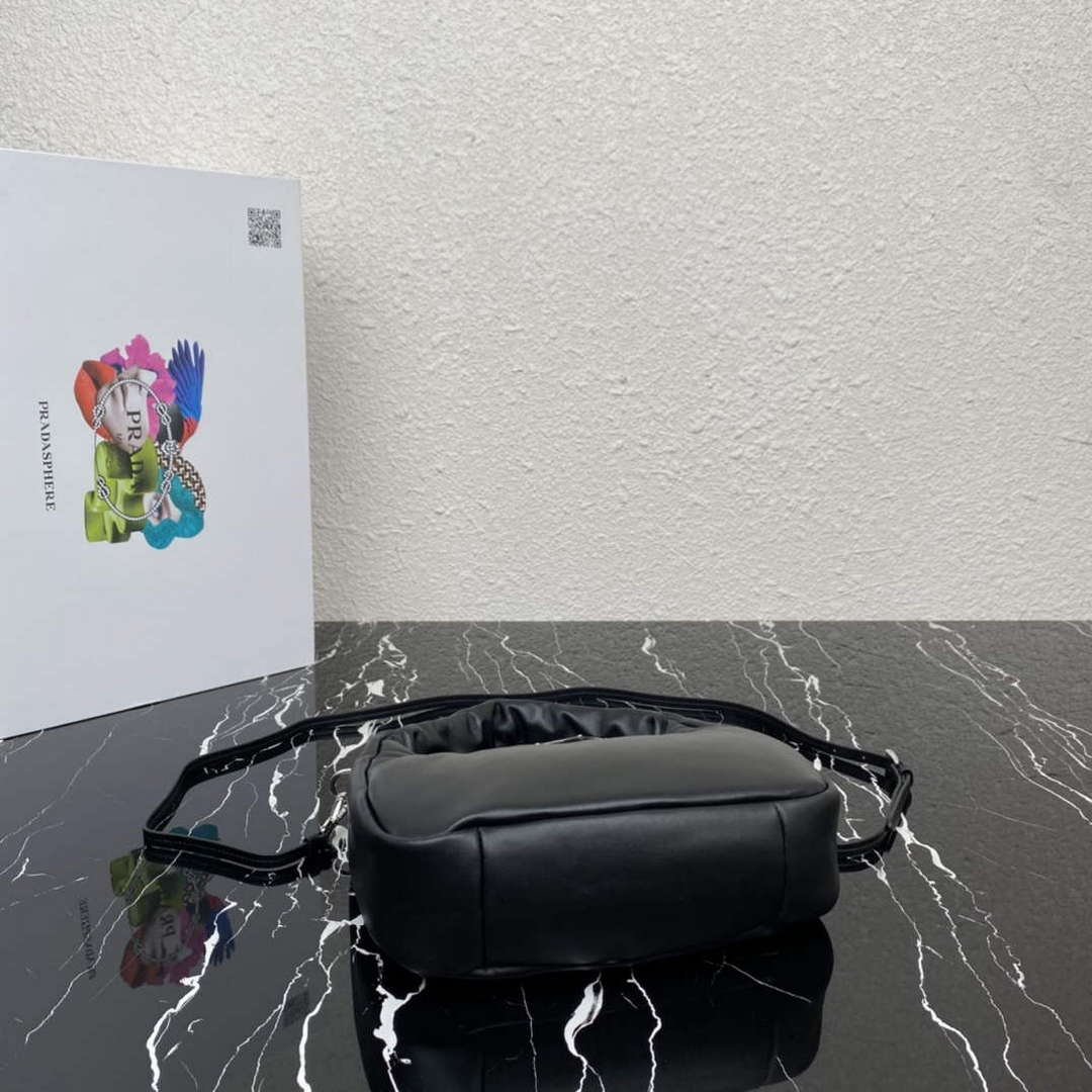 Prada 1BA384 Prada Soft Padded Nappa Leather Mini Bag Black - Default Title - View 5