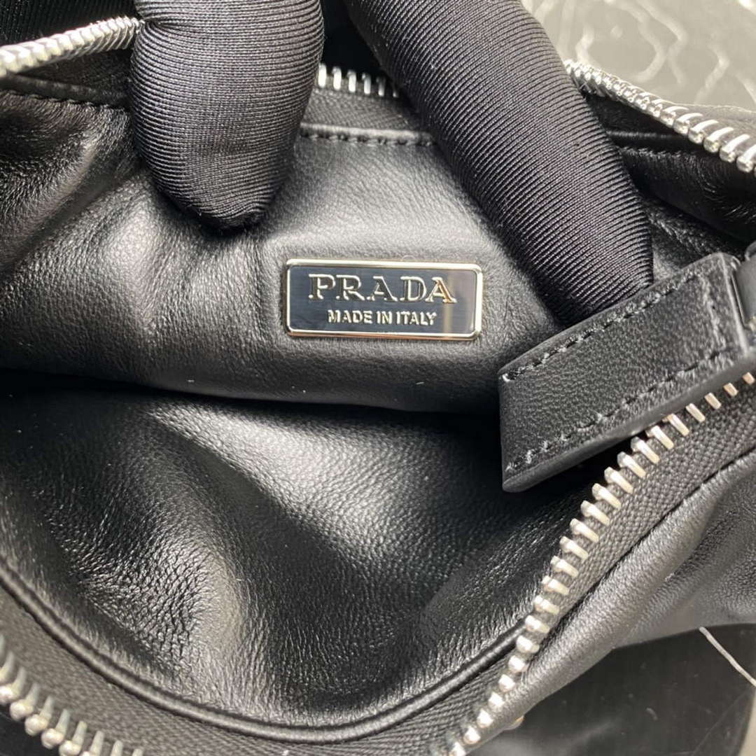Prada 1BA384 Prada Soft Padded Nappa Leather Mini Bag Black - Default Title - View 9