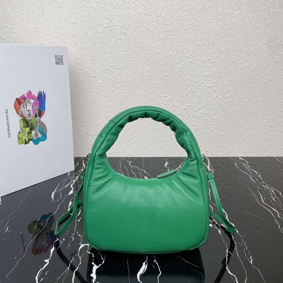 Prada 1BA384 Prada Soft Padded Nappa Leather Mini Bag Green - Default Title - View 2