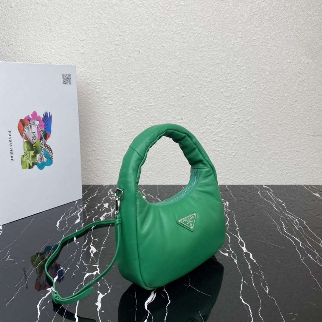 Prada 1BA384 Prada Soft Padded Nappa Leather Mini Bag Green