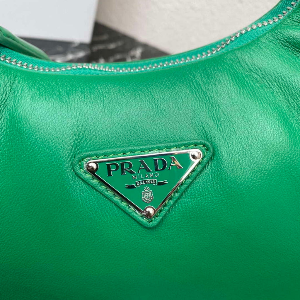 Prada 1BA384 Prada Soft Padded Nappa Leather Mini Bag Green