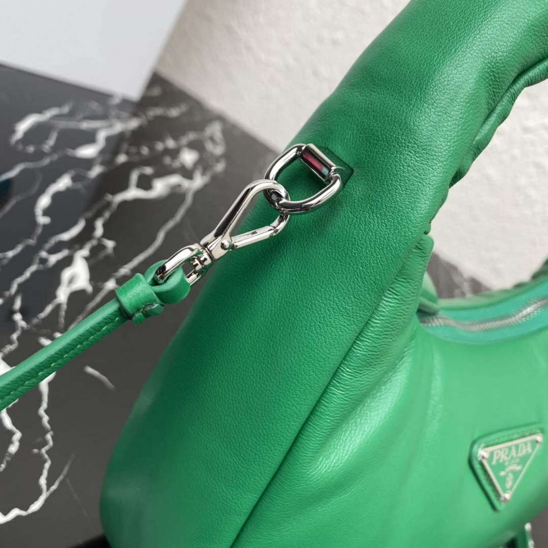 Prada 1BA384 Prada Soft Padded Nappa Leather Mini Bag Green - Default Title - View 6