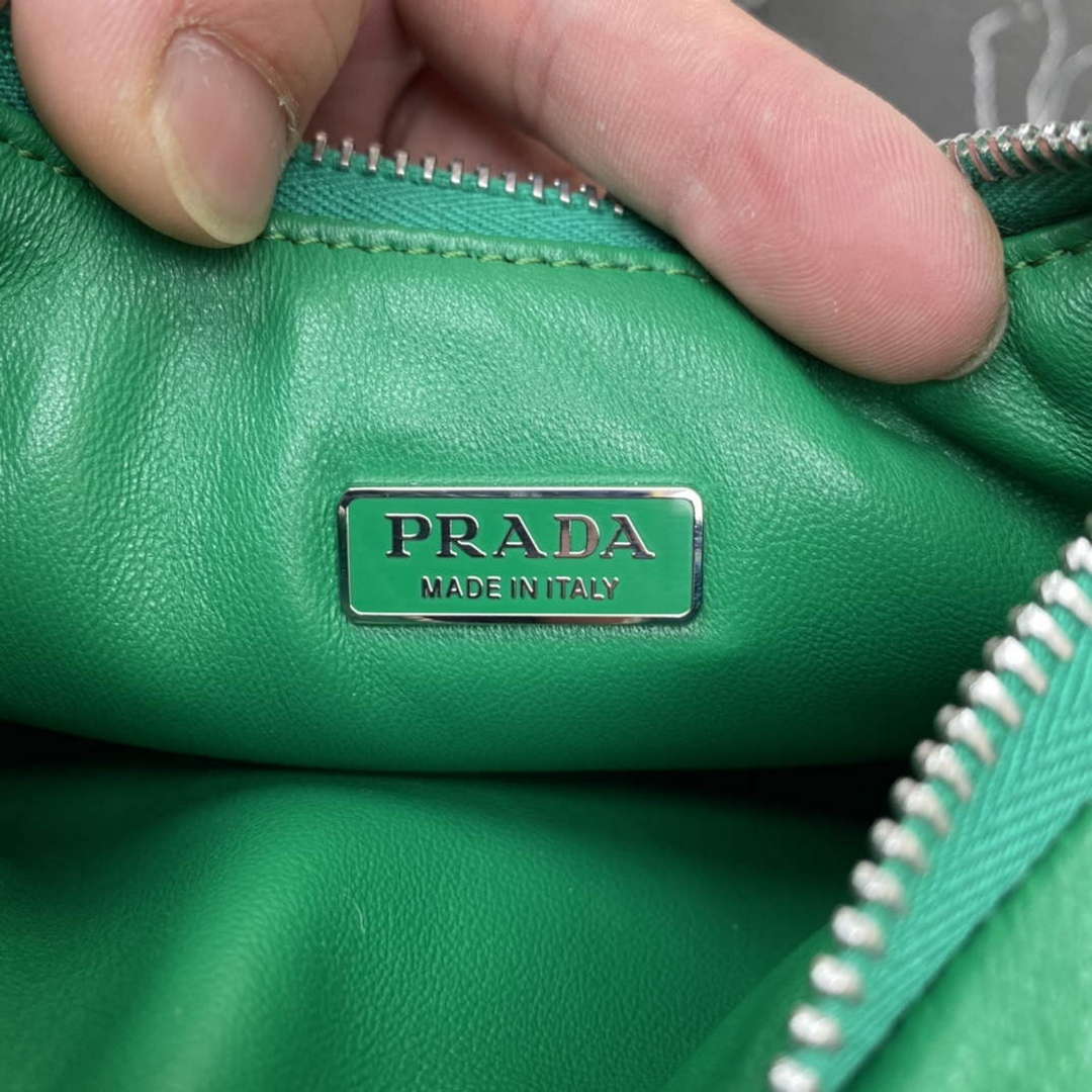 Prada 1BA384 Prada Soft Padded Nappa Leather Mini Bag Green - Default Title - View 9