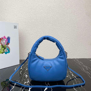 Prada 1BA384 Prada Soft Padded Nappa Leather Mini Bag Light Blue - Default Title - View 1