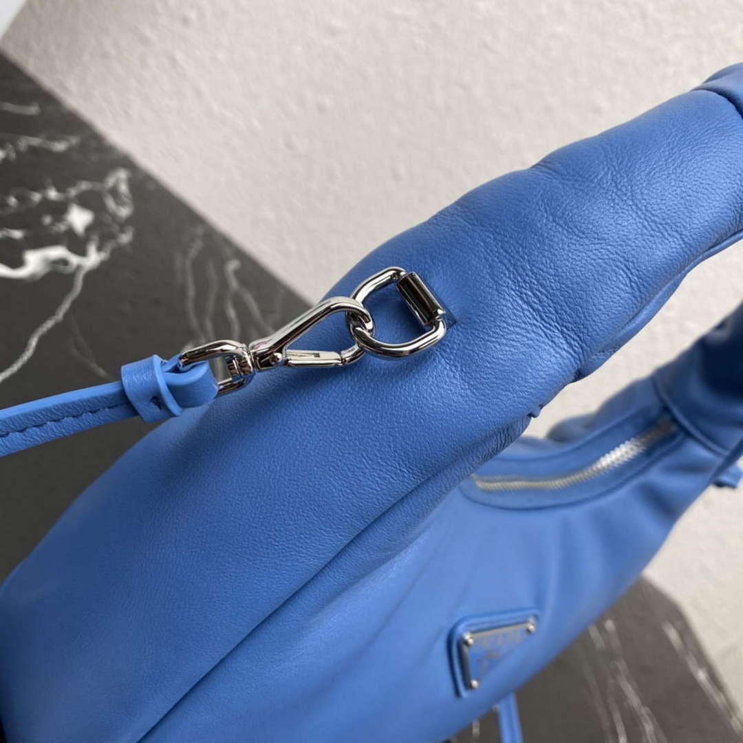 Prada 1BA384 Prada Soft Padded Nappa Leather Mini Bag Light Blue - Default Title - View 6