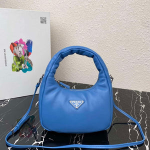 Prada 1BA384 Prada Soft Padded Nappa Leather Mini Bag Light Blue - Default Title - View 7