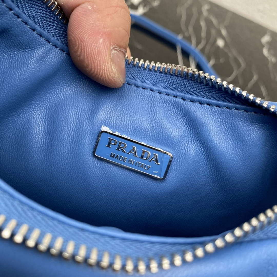 Prada 1BA384 Prada Soft Padded Nappa Leather Mini Bag Light Blue - Default Title - View 9