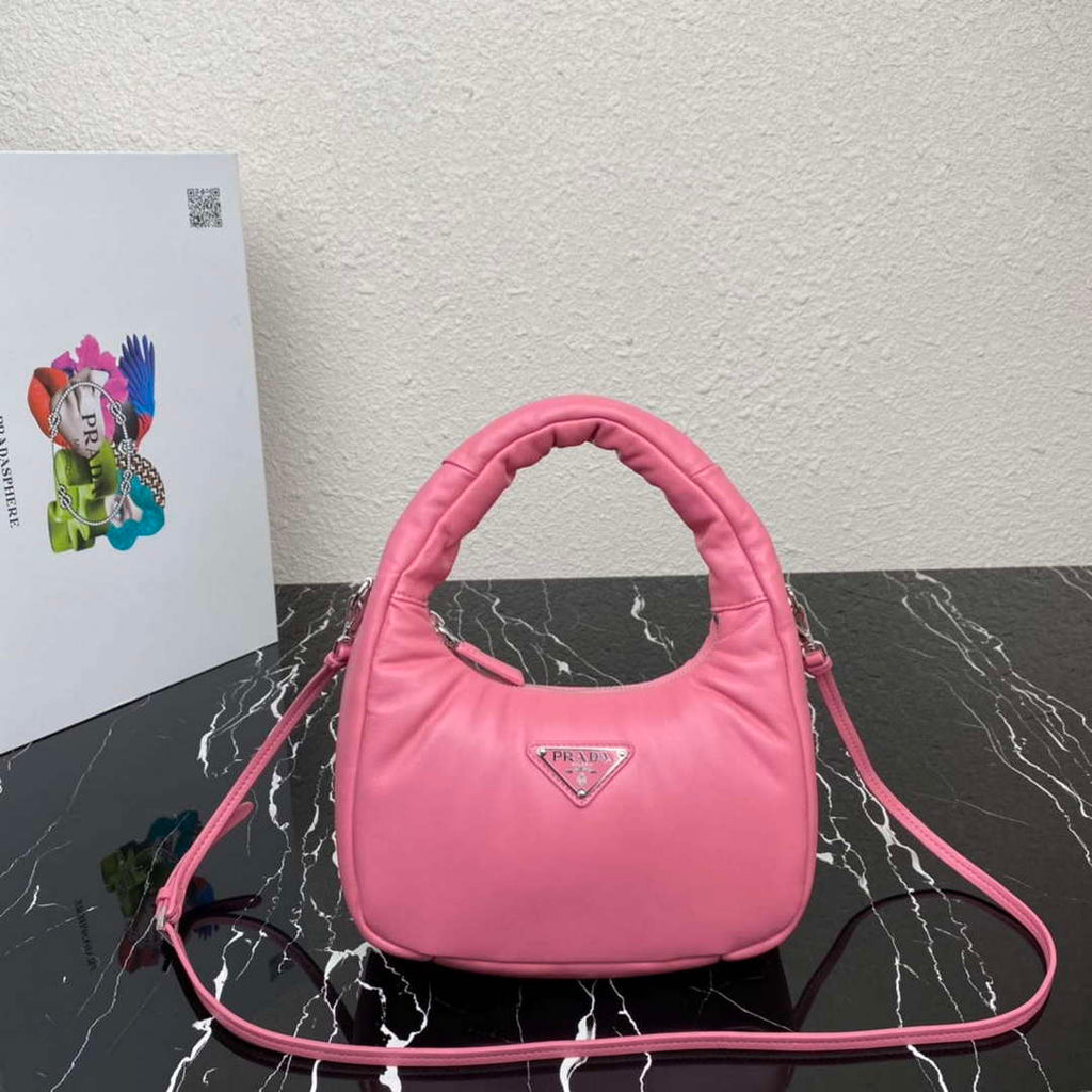 Prada 1BA384 Prada Soft Padded Nappa Leather Mini Bag Pink
