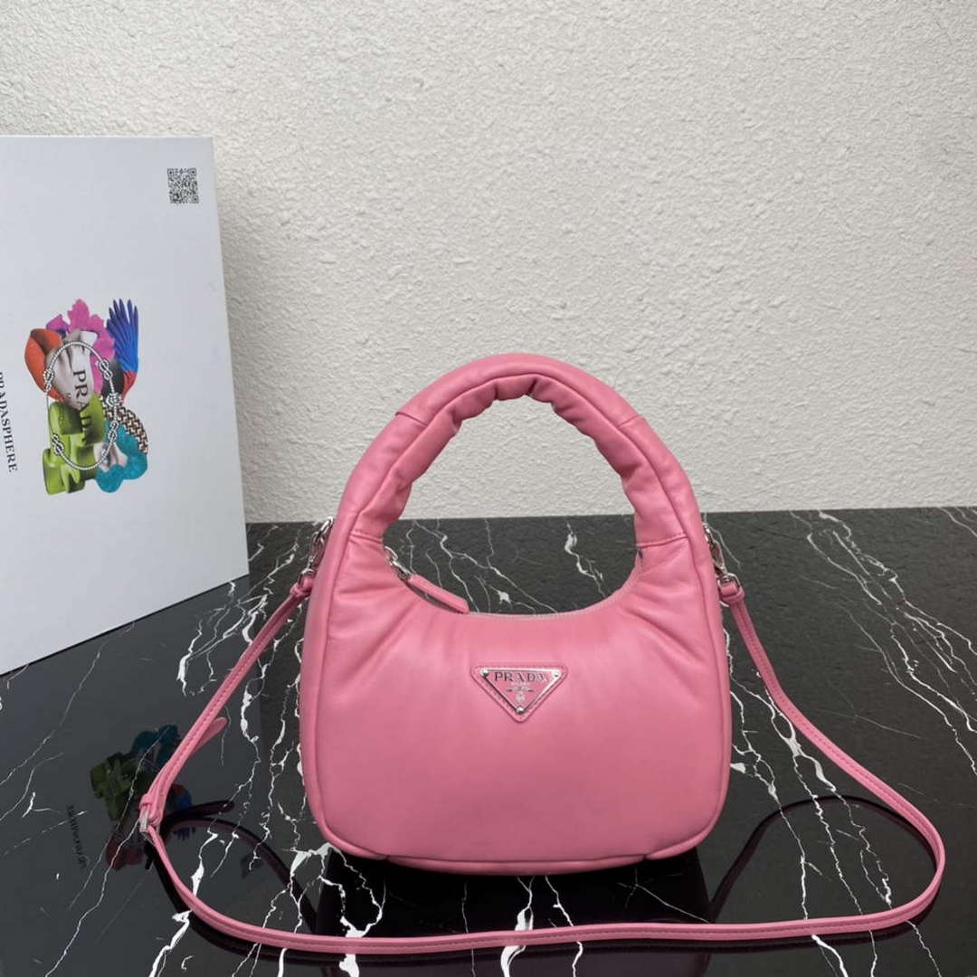 Prada 1BA384 Prada Soft Padded Nappa Leather Mini Bag Pink - Default Title - View 1
