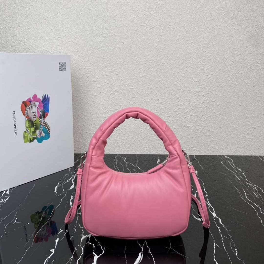 Prada 1BA384 Prada Soft Padded Nappa Leather Mini Bag Pink - Default Title - View 2