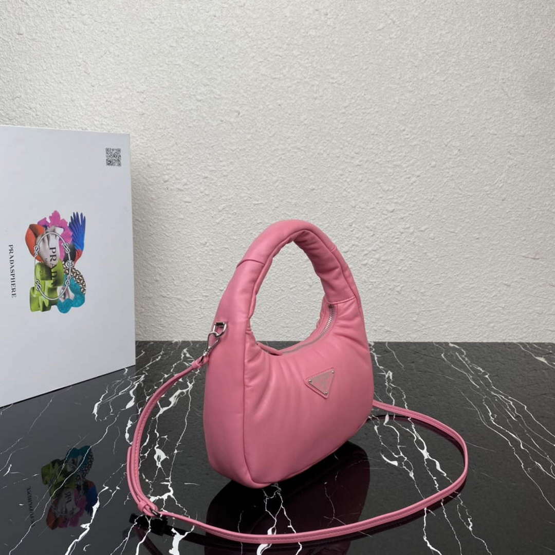 Prada 1BA384 Prada Soft Padded Nappa Leather Mini Bag Pink