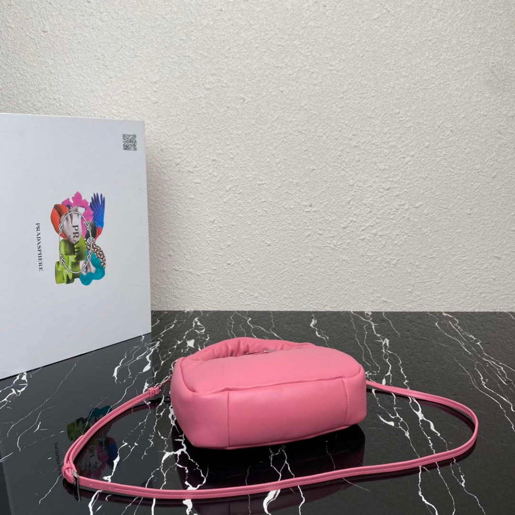 Prada 1BA384 Prada Soft Padded Nappa Leather Mini Bag Pink