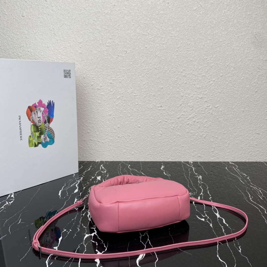 Prada 1BA384 Prada Soft Padded Nappa Leather Mini Bag Pink - Default Title - View 5