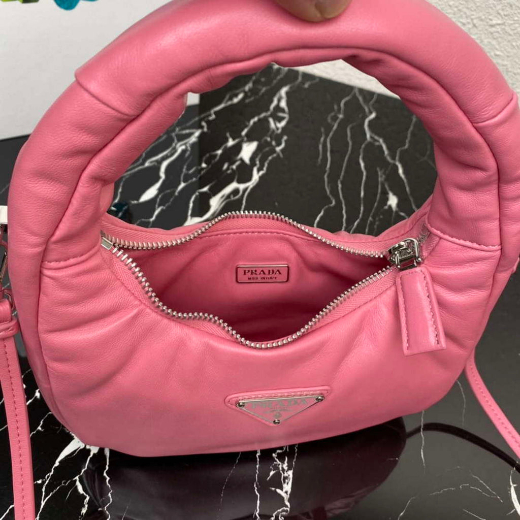Prada 1BA384 Prada Soft Padded Nappa Leather Mini Bag Pink