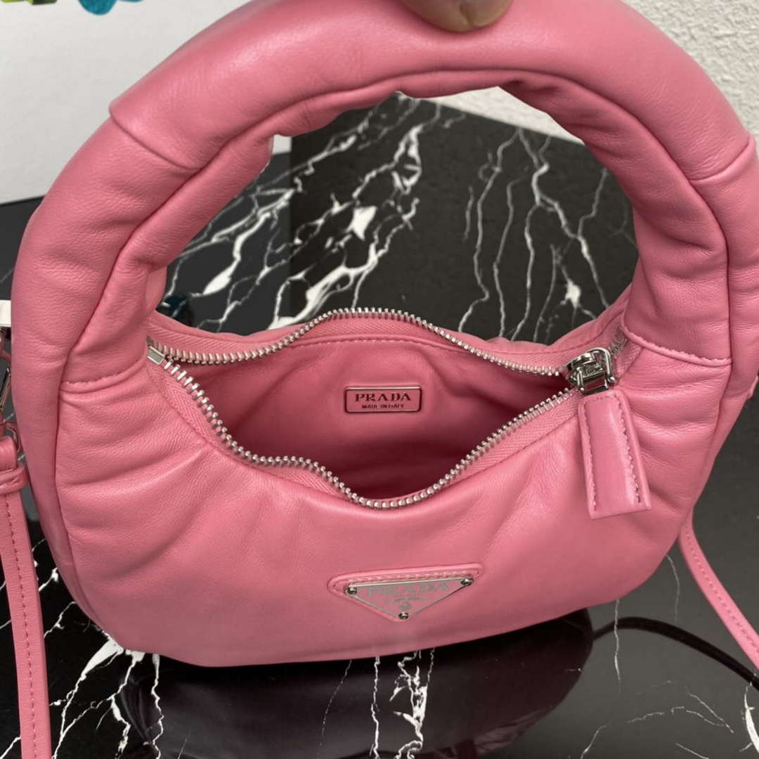 Prada 1BA384 Prada Soft Padded Nappa Leather Mini Bag Pink - Default Title - View 8