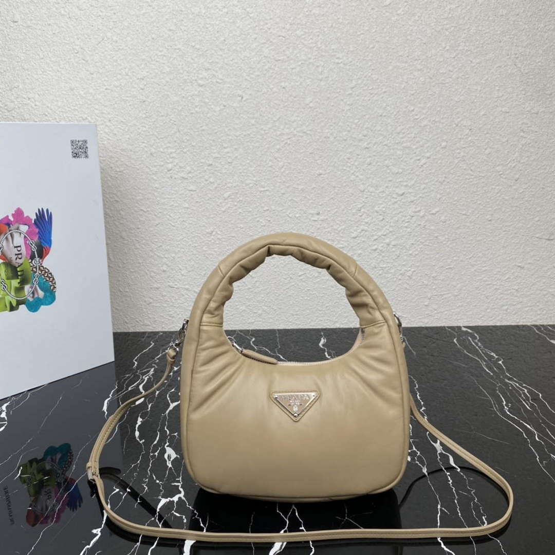 Prada 1BA384 Prada Soft Padded Nappa Leather Mini Bag Tan - Default Title - View 1