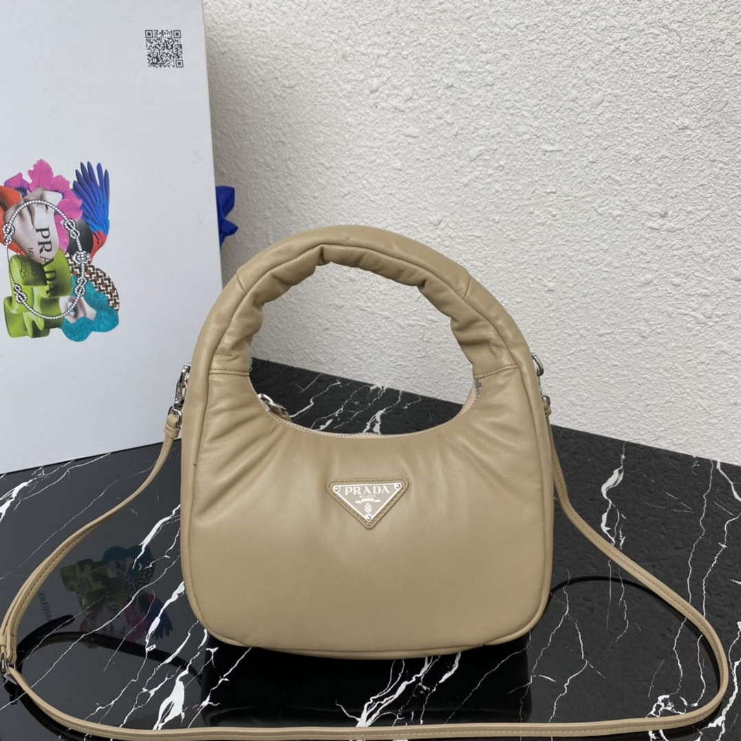 Prada 1BA384 Prada Soft Padded Nappa Leather Mini Bag Tan - Default Title - View 9