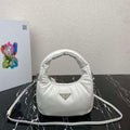 Prada 1BA384 Prada Soft Padded Nappa Leather Mini Bag White - Default Title - View 1