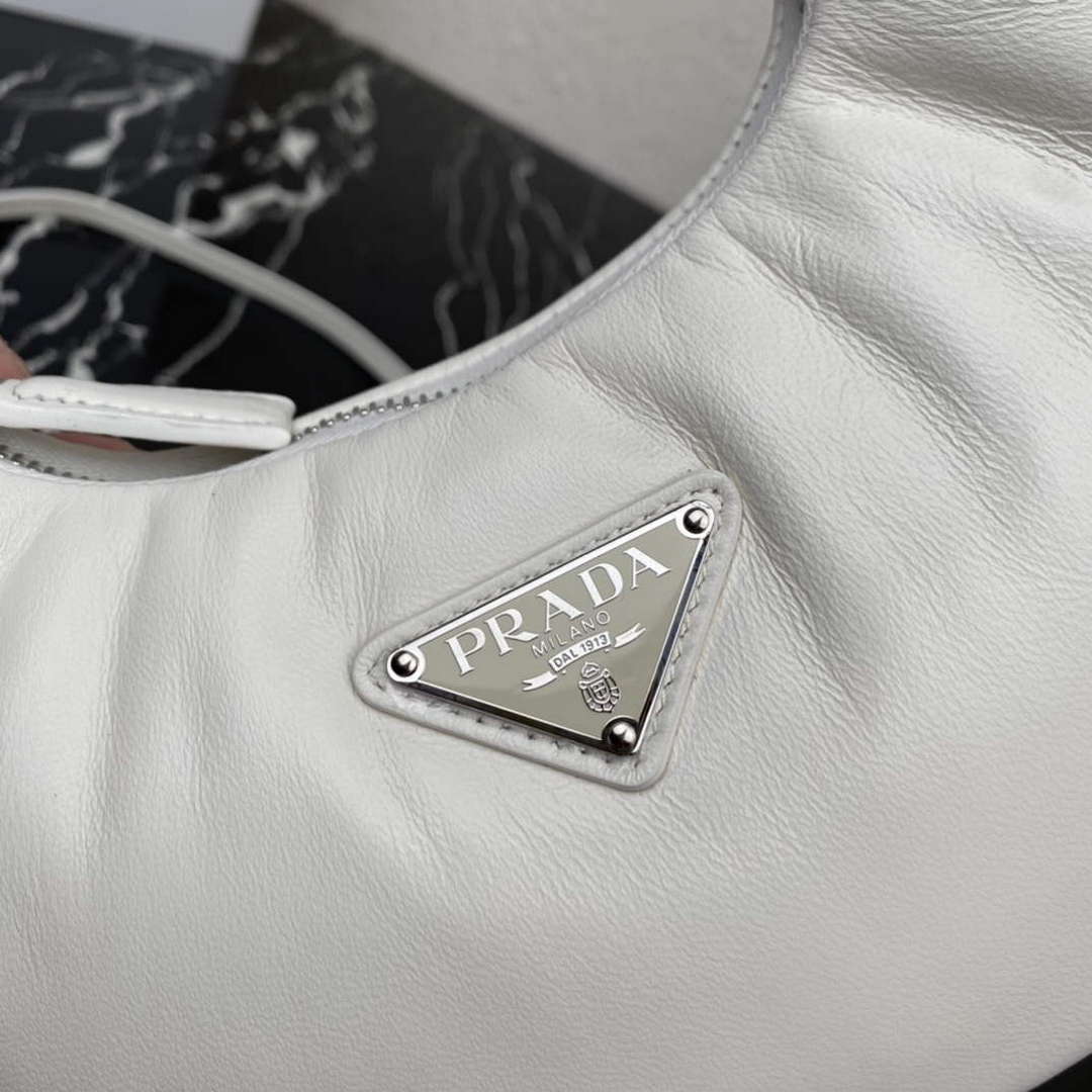 Prada 1BA384 Prada Soft Padded Nappa Leather Mini Bag White - Default Title - View 4