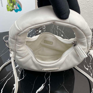 Prada 1BA384 Prada Soft Padded Nappa Leather Mini Bag White - Default Title - View 8