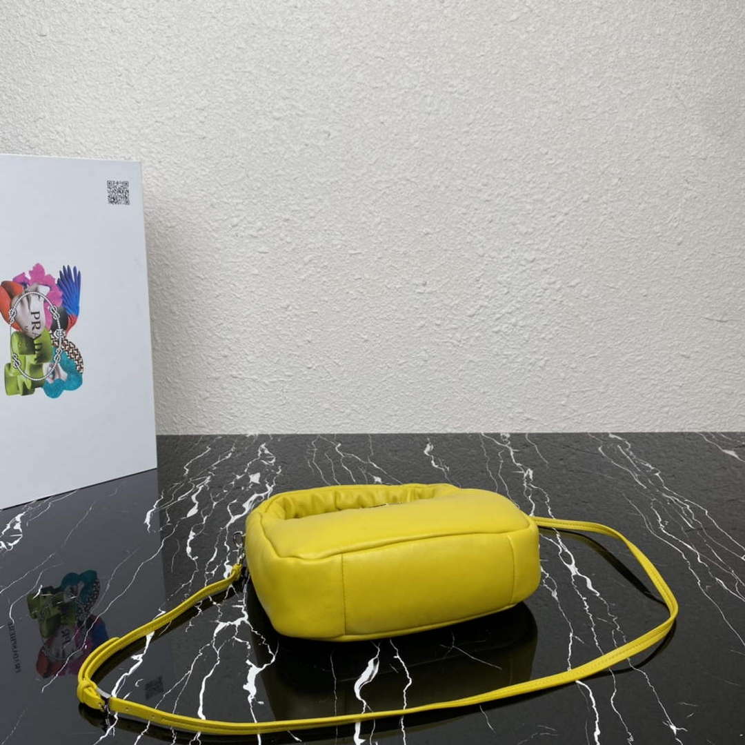 Prada 1BA384 Prada Soft Padded Nappa Leather Mini Bag Yellow - Default Title - View 5
