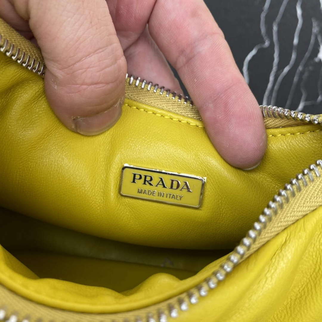 Prada 1BA384 Prada Soft Padded Nappa Leather Mini Bag Yellow - Default Title - View 9