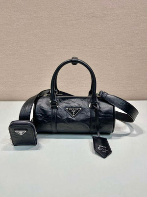 Prada 1BA389 Antique Nappa Leather Handbag Black - Default Title - View 1