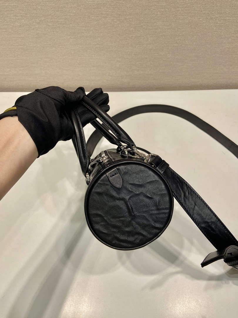 Prada 1BA389 Antique Nappa Leather Handbag Black - Default Title - View 4