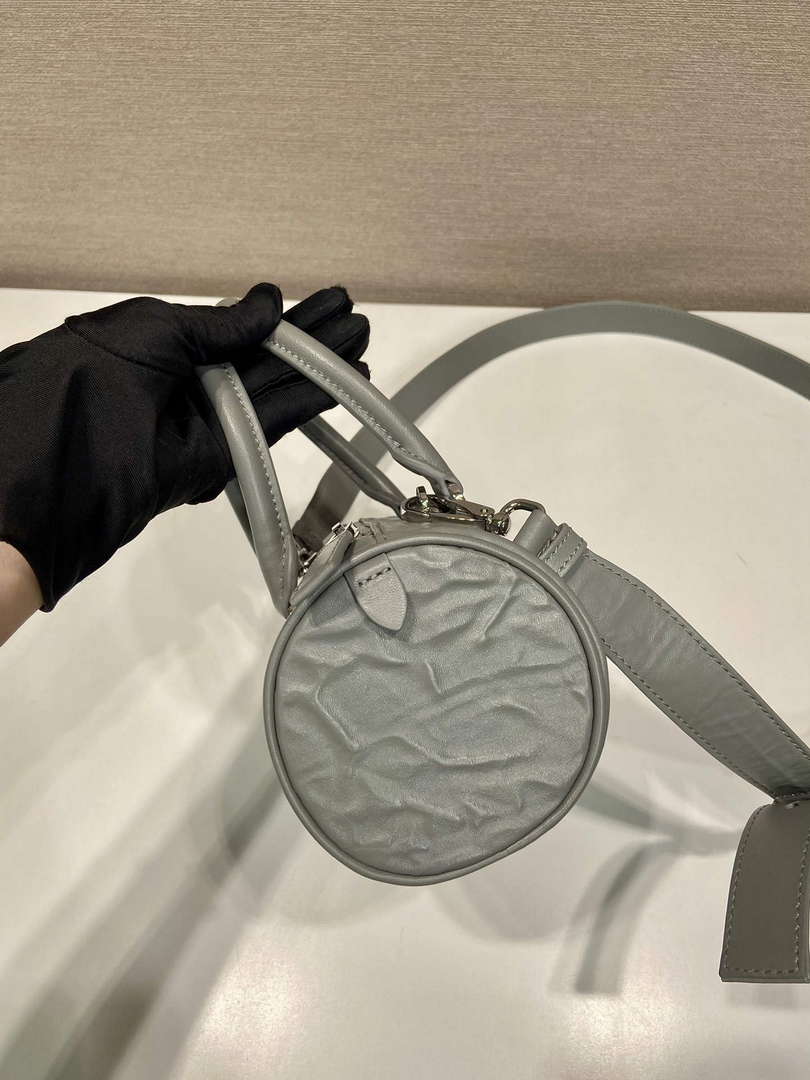 Prada 1BA389 Antique Nappa Leather Handbag Gray - Default Title - View 5