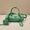 Prada 1BA389 Antique Nappa Leather Handbag Green - Default Title - View 1