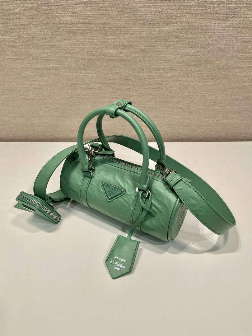Prada 1BA389 Antique Nappa Leather Handbag Green - Default Title - View 3