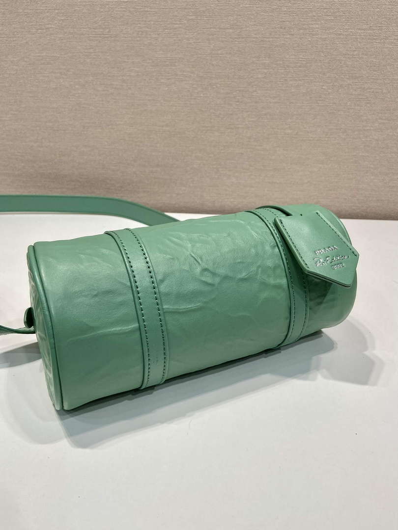 Prada 1BA389 Antique Nappa Leather Handbag Green
