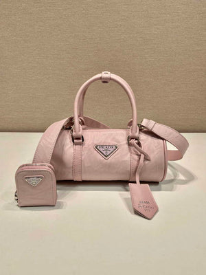 Prada 1BA389 Antique Nappa Leather Handbag Pink - Default Title - View 1