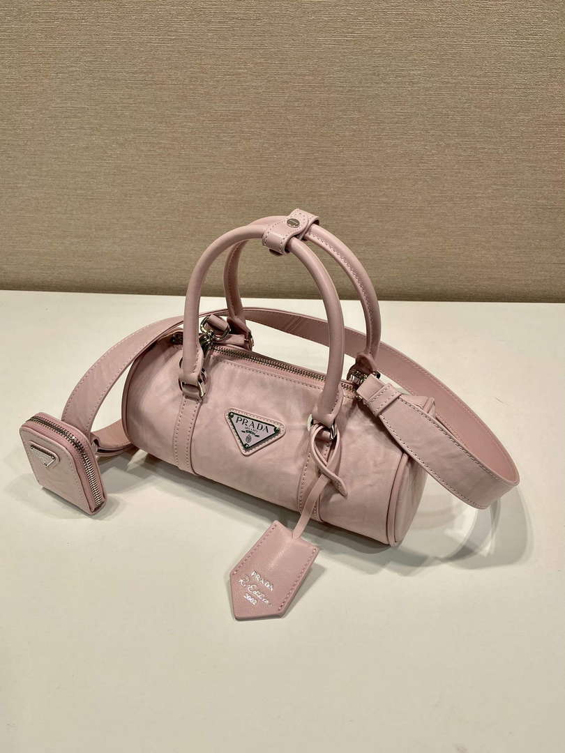 Prada 1BA389 Antique Nappa Leather Handbag Pink - Default Title - View 3