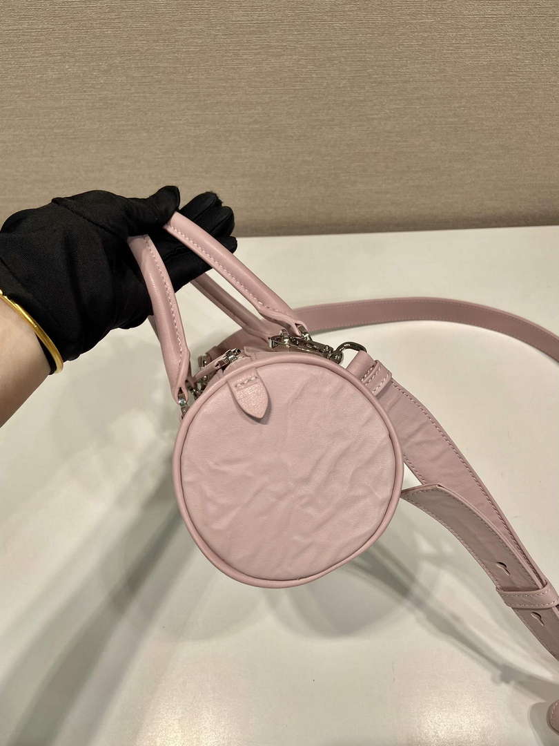 Prada 1BA389 Antique Nappa Leather Handbag Pink - Default Title - View 5