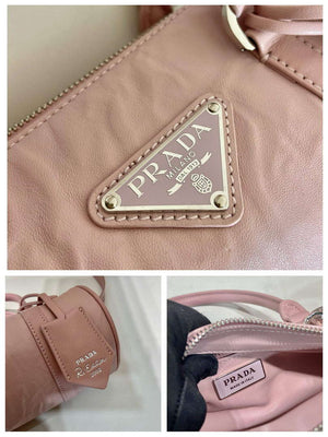 Prada 1BA389 Antique Nappa Leather Handbag Pink - Default Title - View 9