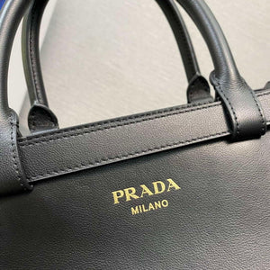Prada 1BA418 Small Leather Handbag With Belt Black - Default Title - View 5