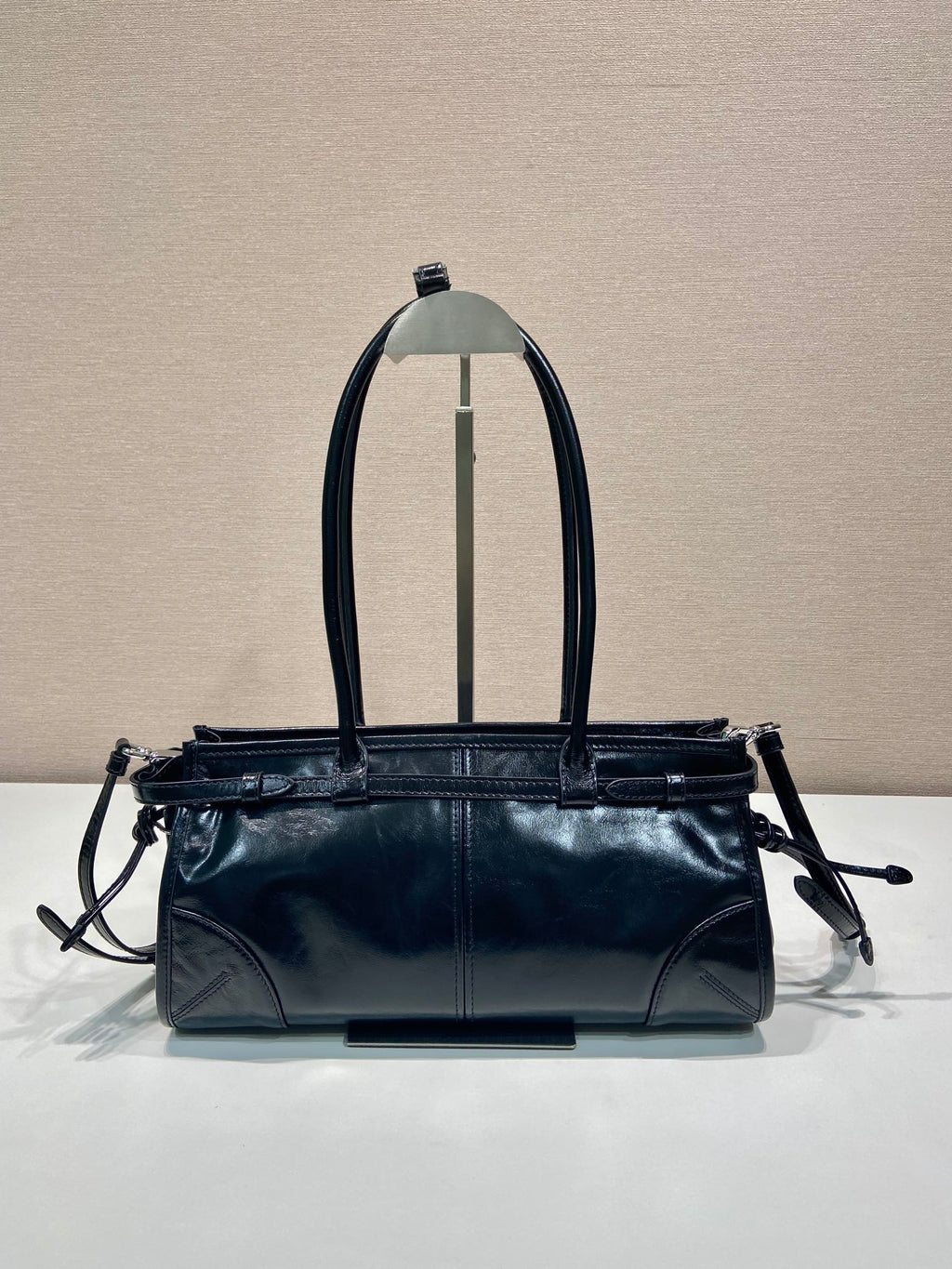 Prada 1BA426 Medium leather handbag Black