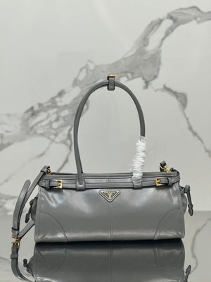 Prada 1BA426 Medium leather handbag Gray - Default Title - View 1