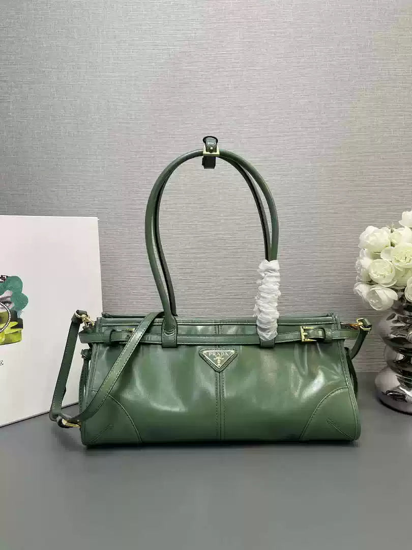 Prada 1BA426 Medium leather Handbag Green