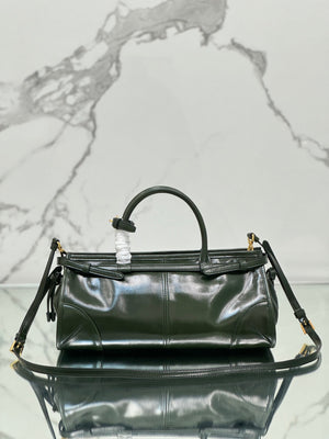 Prada 1BA426 Medium leather handbag Dark Green - Default Title - View 3
